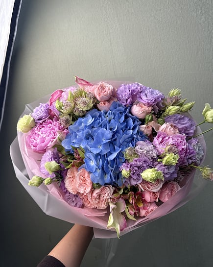 Синяя гортензия в розовом облаке with delivery to Astana