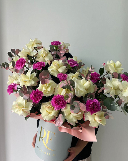 Bouquet of chic premium composition flowers delivered to Astana