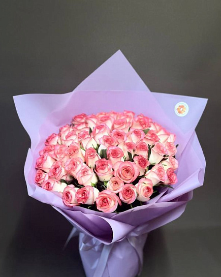 Букет из роз Джумилия 51 шт с доставкой по Алматы