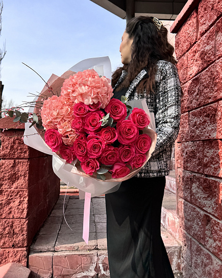 Bouquet of Raspberry punch flowers delivered to Almaty