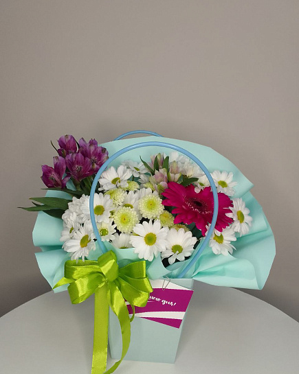 Bouquet of Composition in a box flowers delivered to Astana