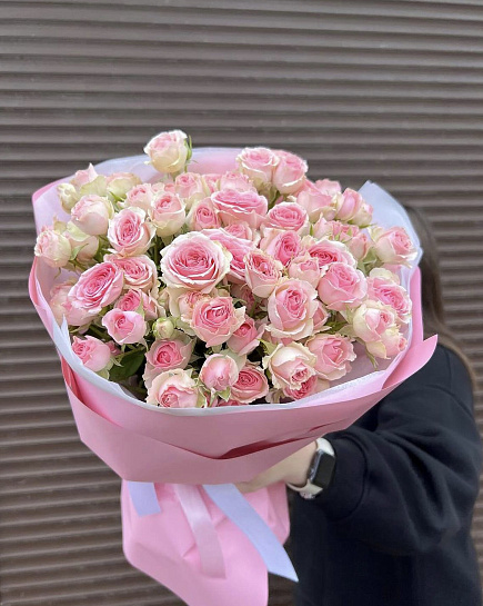 Bouquet of Peony bush rose flowers delivered to Kostanay.