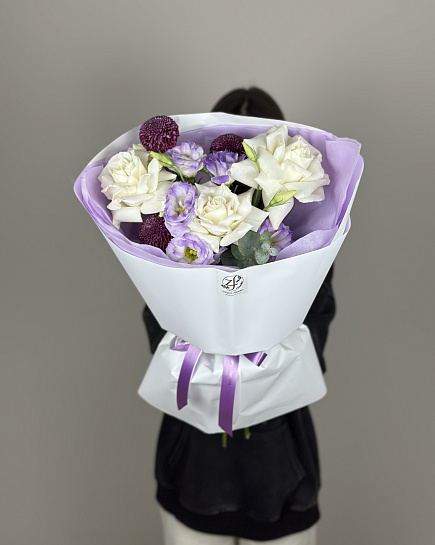 Bouquet of purple sunset flowers delivered to Astana