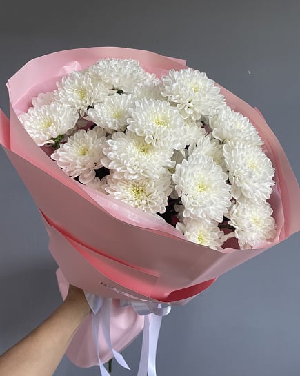 Белоснежное облако хризантем with delivery to Astana