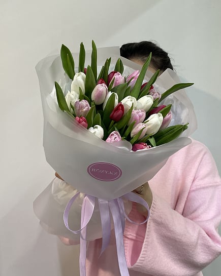 Весенний микс тюльпанов с доставкой по Астане