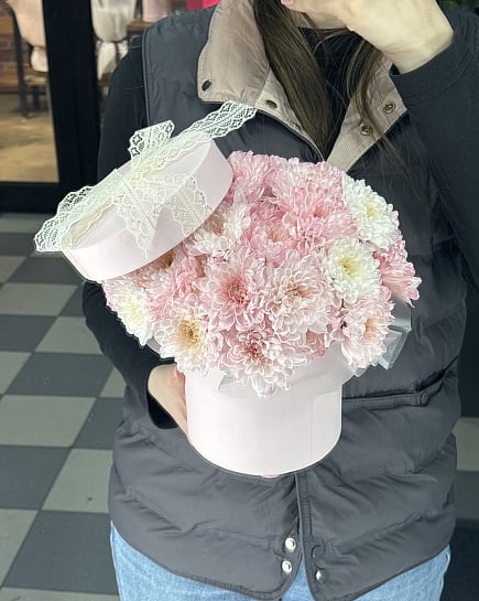 Розовое облако в шляпной коробке с доставкой по Астане