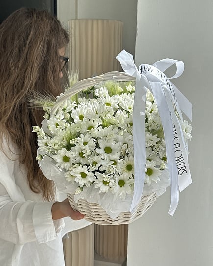 Белоснежное облако в корзине with delivery to Astana