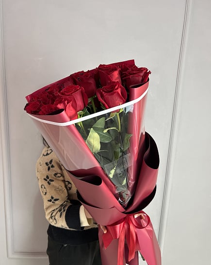 Метровые розы 15 с доставкой по Астане