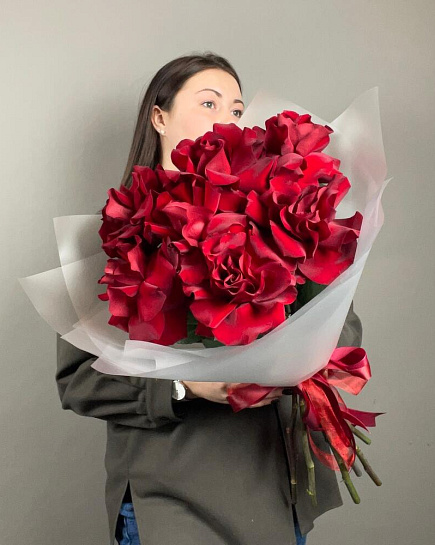 Bouquet of Red velvet flowers delivered to Uralsk