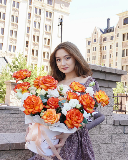 Bouquet of Composition “Warm May” flowers delivered to Astana