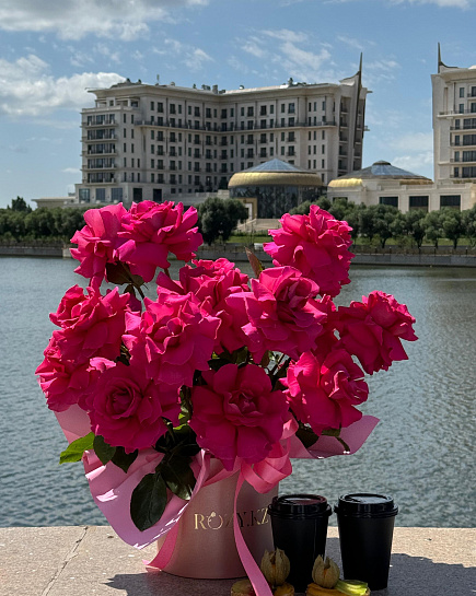 Bouquet of Composition of 19 roses flowers delivered to Astana