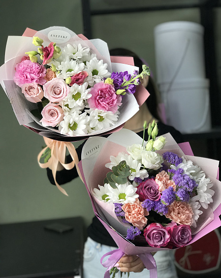 Bouquet of fuzzy flowers delivered to Astana