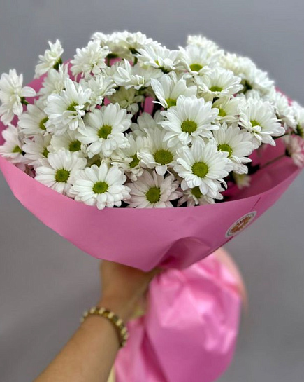 Bouquet of bouquet of 9 white chrysanthemums in Almaty flowers delivered to Almaty