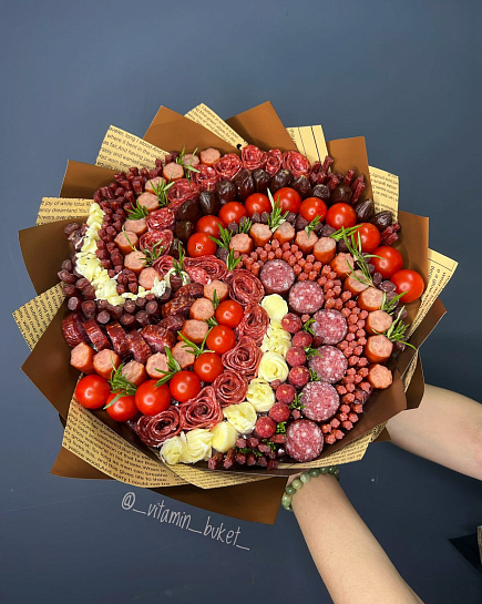 Bouquet of Bouquet of sausages and chechila flowers delivered to Almaty