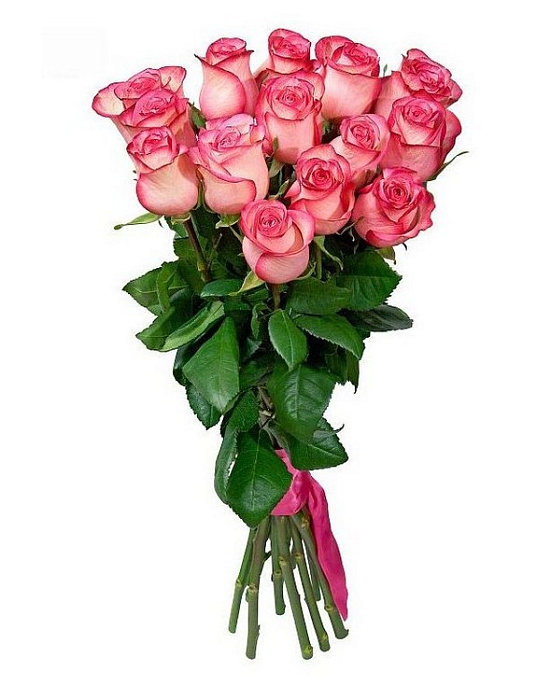 Букет из розовых роз "Мадонна"