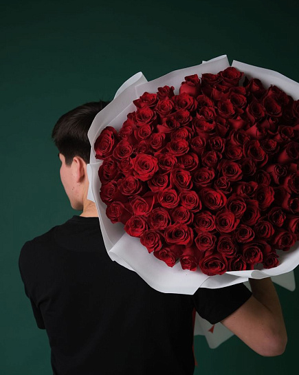 Букет из 101 розы с доставкой по Алматы