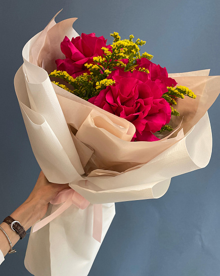 Bouquet of French roses with delivery to Astana