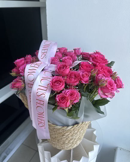 Розовое очарование кустовых роз с доставкой по Астане