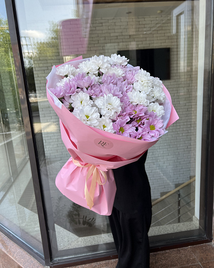 Bouquet of Bouquet of chrysanthemums flowers delivered to Aktobe