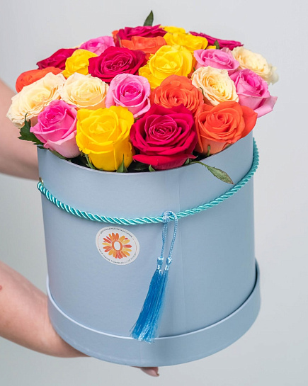 Bouquet of 21 rose mix flowers delivered to Almaty
