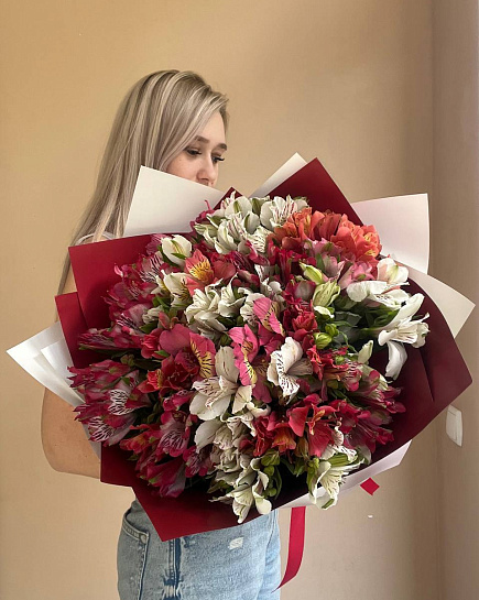 Bouquet of Bouquet of Alstroemeria❤️ flowers delivered to Almaty