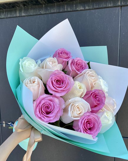 Bouquet of 15 mix flowers delivered to Uralsk
