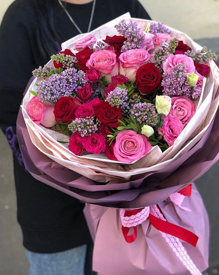 Bouquet of Increased Rebecca flowers delivered to Almaty