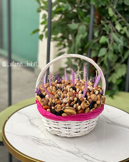 Bouquet of Basket of dried fruits and nuts flowers delivered to Almaty