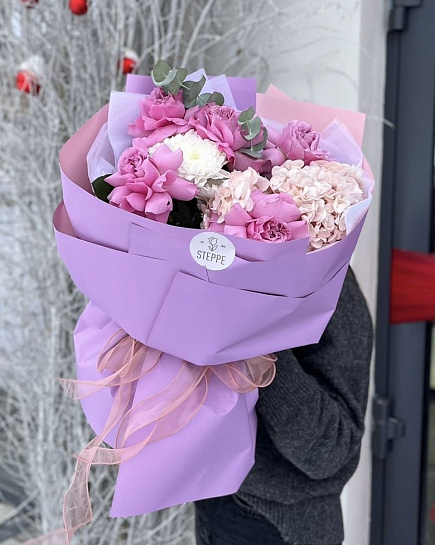 Bouquet of Pink flamingo flowers delivered to Shymkent