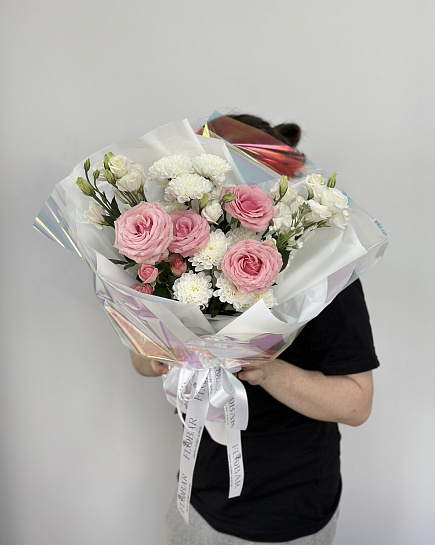Bouquet of Delicate pudding flowers delivered to Astana