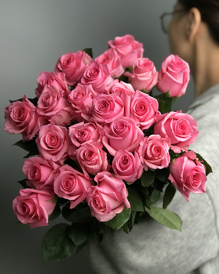 Bouquet of 25 roses in a mix pack flowers delivered to Astana