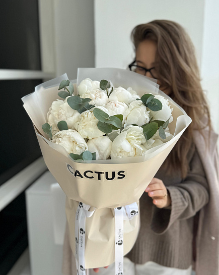 Bouquet of Bouquet of peonies “CLOUDS” flowers delivered to Astana