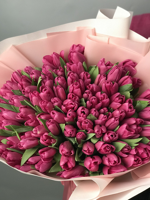 Gorgeous bouquet of 101 tulips