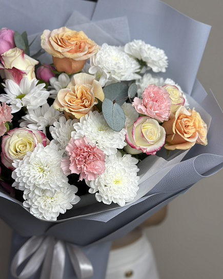 Bouquet of spring garden flowers delivered to Astana