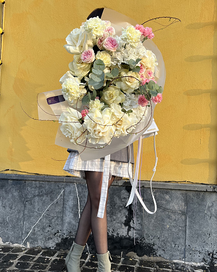 Bouquet of White angel flowers delivered to Almaty