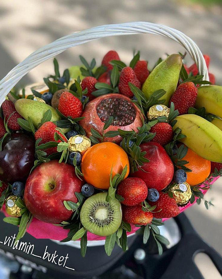 Bouquet of Fruit basket flowers delivered to Almaty