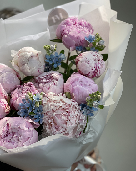 Bouquet of Peonies and oxypetalum flowers delivered to Astana