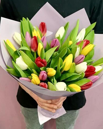 Bouquet of Bouquet of 31 tulips flowers delivered to Aktau