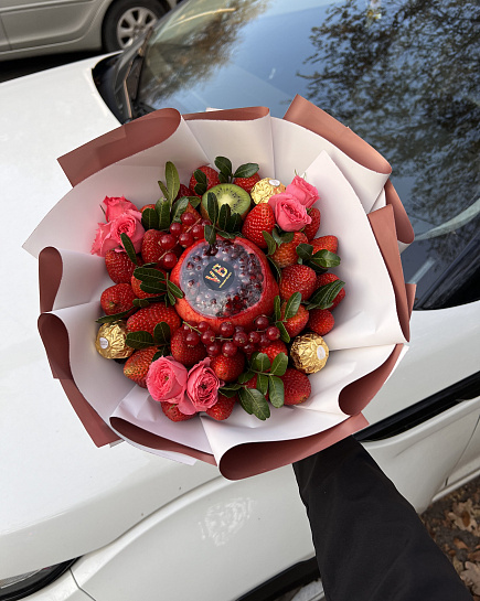 Bouquet of Bouquet Bordeaux, S flowers delivered to Almaty