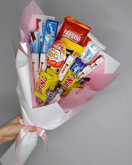 Bouquet of Bouquet for those with a sweet tooth flowers delivered to Pavlodar