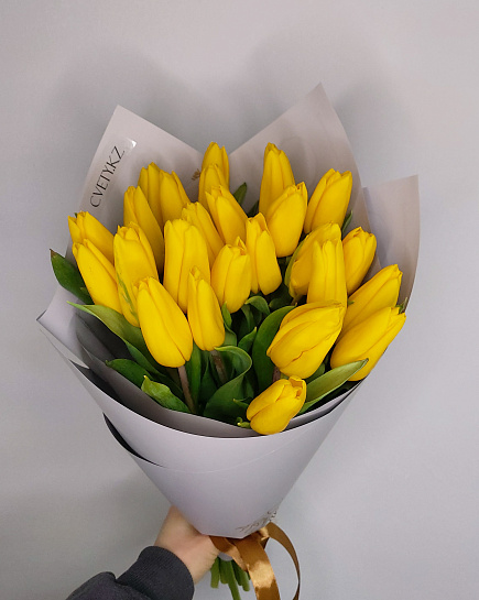 Жёлтые тюльпаны  с доставкой по Павлодаре