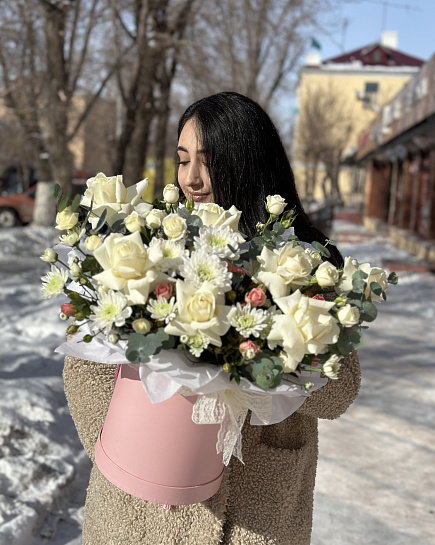Bouquet of Box “Wait” flowers delivered to Karaganda