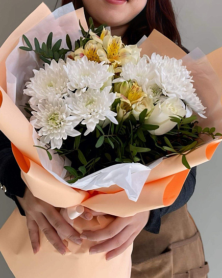 Bouquet of Summer morning flowers delivered to Astana