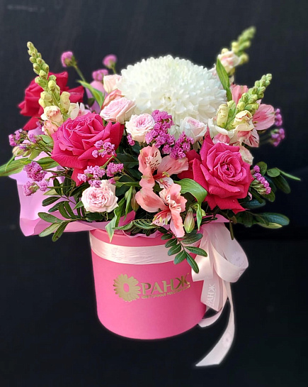 Bouquet of Pink silk flowers delivered to Almaty