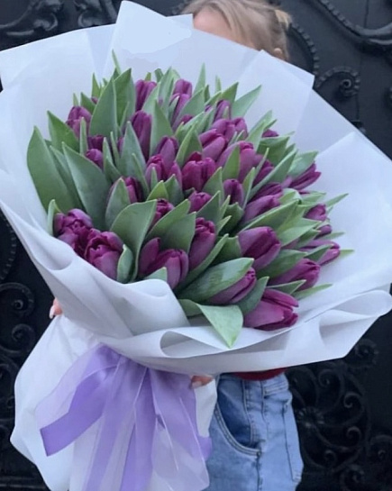 Стойкие Нежные Тюльпаны  с доставкой по Алматы