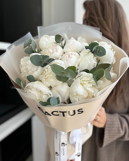 Bouquet of Bouquet of peonies “CLOUDS” flowers delivered to Astana