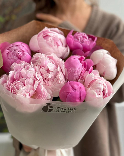 Bouquet of Bouquet of peonies MIX flowers delivered to Astana