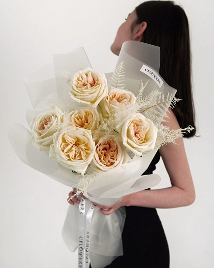 Bouquet of Monobouquet from White O'Hara flowers delivered to Astana