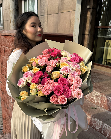 Bouquet of Bright flowers delivered to Almaty