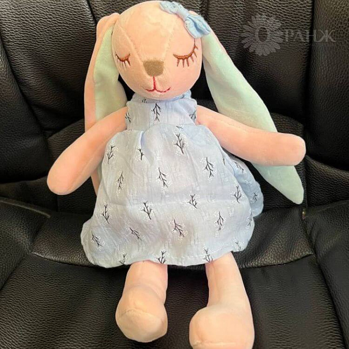 Soft toy bunny with long ears